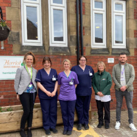 South Tees Hospitals NHS Foundation Trust’s specialist palliative care team with Sharon Austin and Gary Gray from Herriot Hospice Homecare’s family of services.