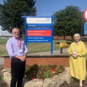 Professor Derek Bell and Stacey Hunter
