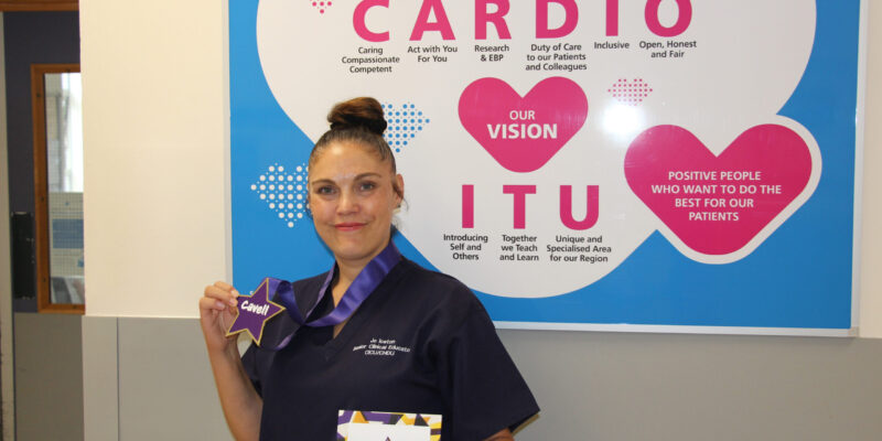 Nurse Joanne Iceton with her national award