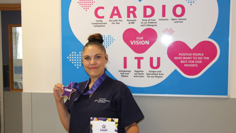 Nurse Joanne Iceton with her national award