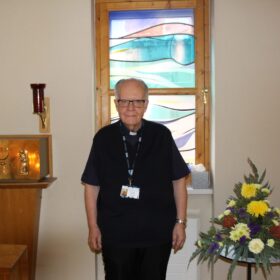 Co-lead chaplain, Len Collings in the chapel at James Cook