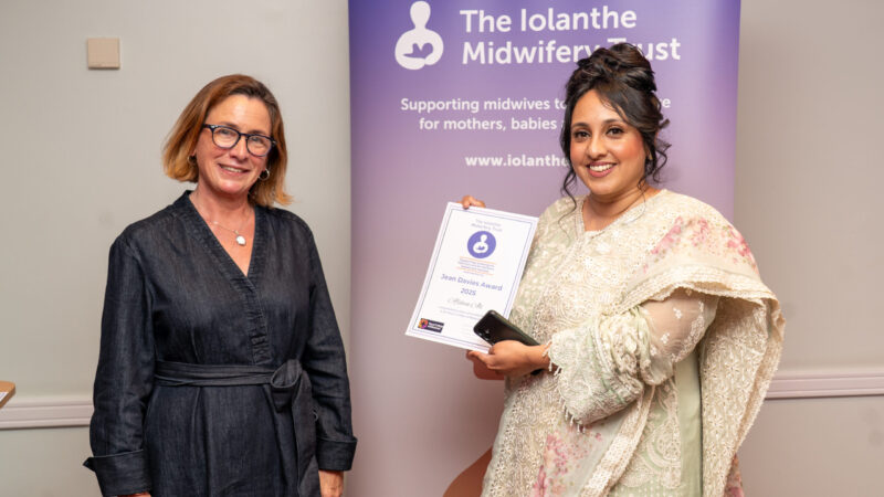 Afshan Ali (pictured right) with her award