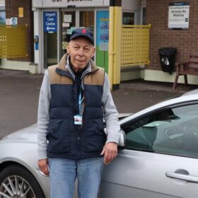 Volunteer driver Mike Ingram