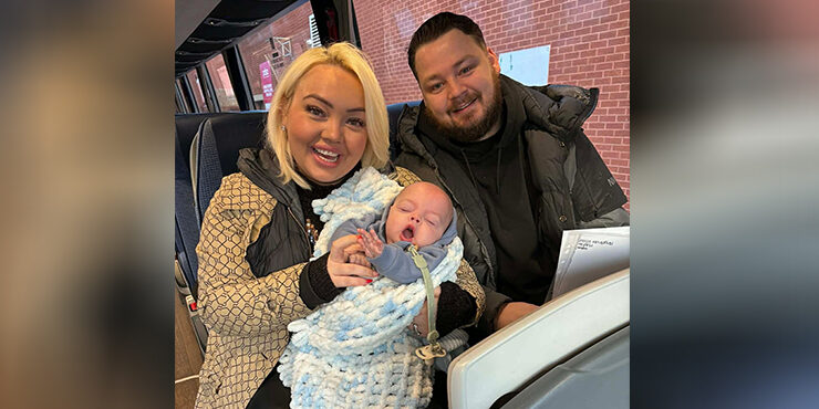 Amber and Josh with their son Jude