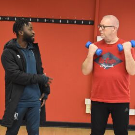 Two people engaging in the OPTIMISE programme