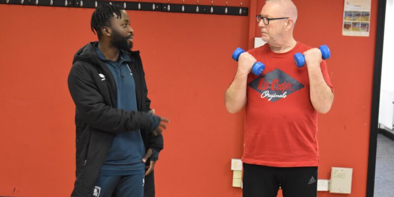 Two people engaging in the OPTIMISE programme