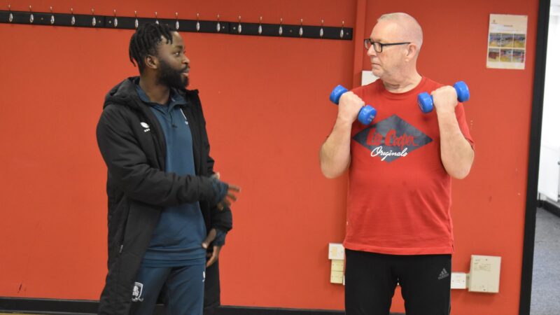 Two people engaging in the OPTIMISE programme