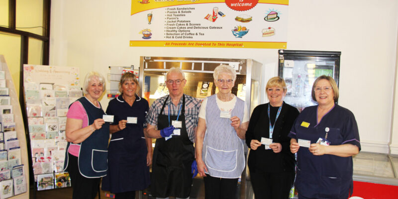 The Volunteer’s Coffee Lounge team with neonatal matron Vicky Ford and nurse consultant Lynne Paterson.