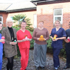 The maternity team with the donated toys for the new bereavement centre