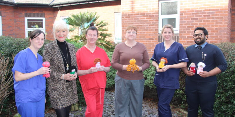 The maternity team with the donated toys for the new bereavement centre