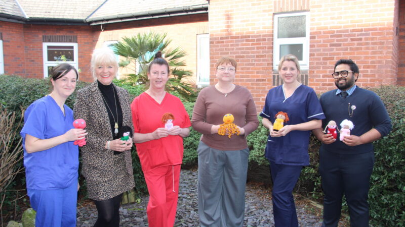 The maternity team with the donated toys for the new bereavement centre