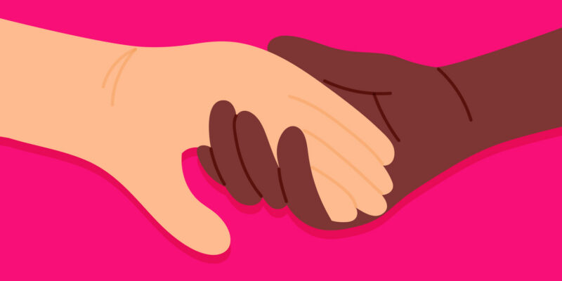 People holding hands