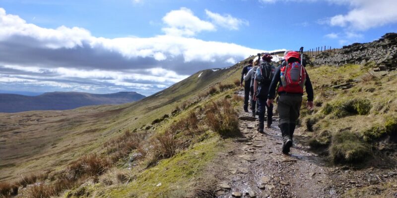 South Tees Hospitals staff climbing up the three peaks