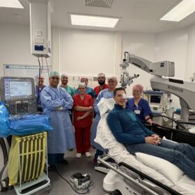 Andrew McDonald with the team at the Friarage Surgical Hub