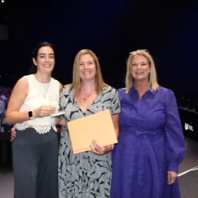 Shelley Cassidy and Katie Metcalfe with Deputy chief nurse, Lindsay Garcia