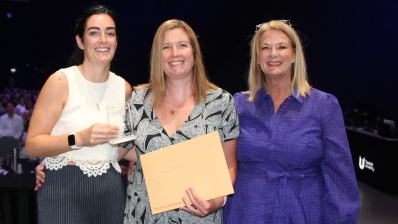 Shelley Cassidy and Katie Metcalfe with Deputy chief nurse, Lindsay Garcia