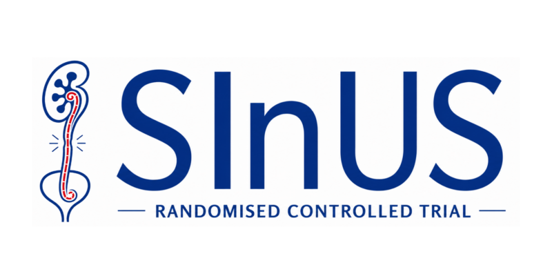 SInUS logo, blue text, image of kidney and bladder on the left