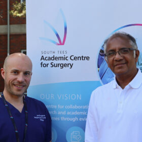 Nurse consultant in urology Jon Broughton and consultant urologist Mr Chandrasekharan Badrakumar