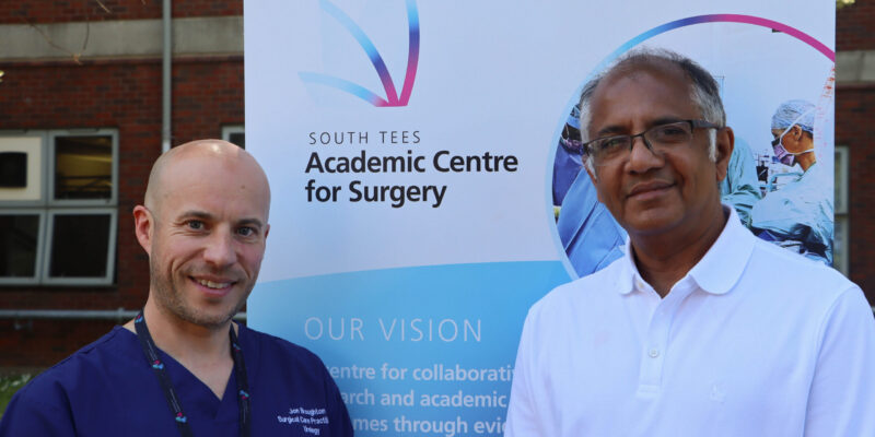 Nurse consultant in urology Jon Broughton and consultant urologist Mr Chandrasekharan Badrakumar