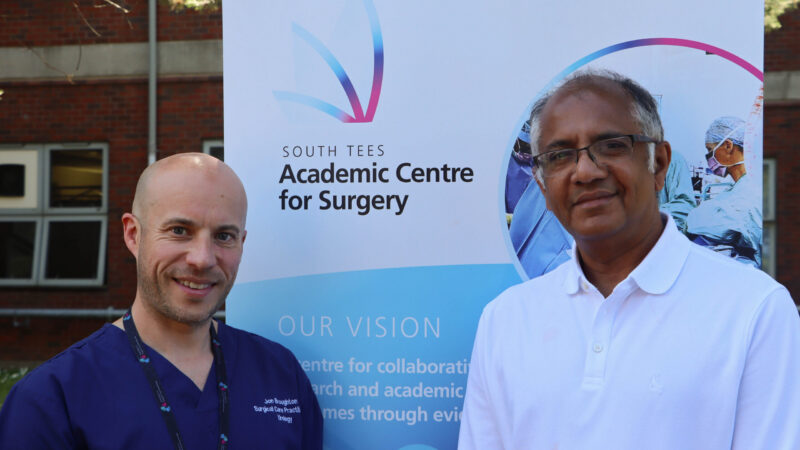 Nurse consultant in urology Jon Broughton and consultant urologist Mr Chandrasekharan Badrakumar