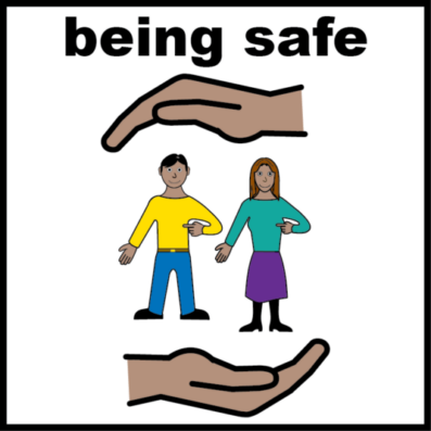 Two people within a pair of hands