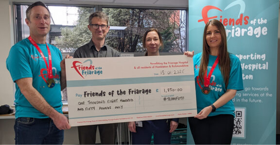 Friends of the Fiarage with a large cheque