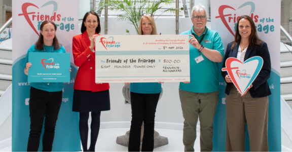 Friends of the Friarage with the cheque