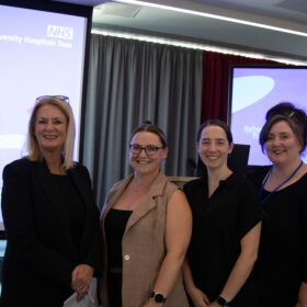 Lindsay and Joanne with fellow colleagues who helped to organise the conference.