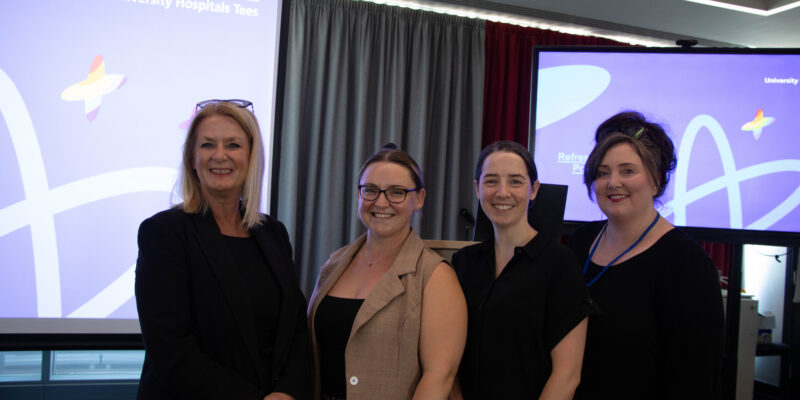 Lindsay and Joanne with fellow colleagues who helped to organise the conference.