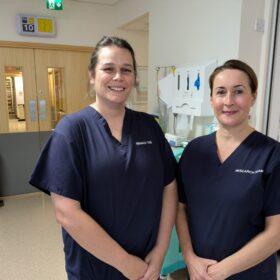 • Critical care research nurses Jessica Jones and Hayley Gagiano