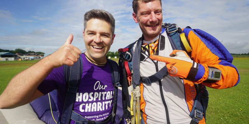 Head-of-charity-Ben-Murphy-celebrates-after-his-tandem-skydive