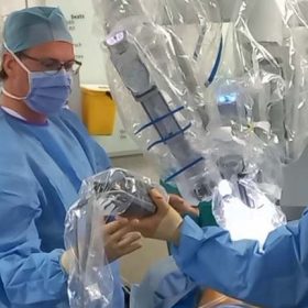 Joel Dunning and the team in South Africa performing surgery