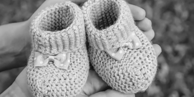 Small knitted booties