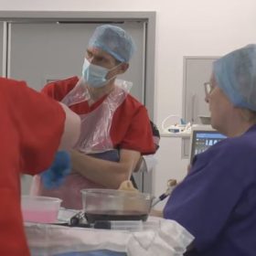 POEM surgery taking place in theatres