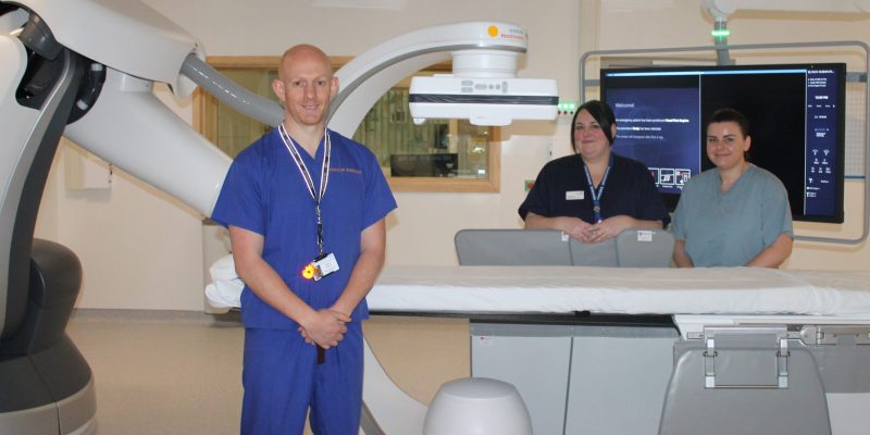 Staff in the new interventional radiology theatre