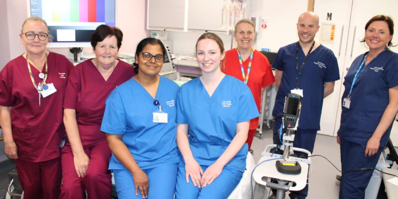 The Friarage’s urology team with the new transurethral laser ablation